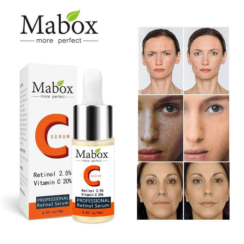 Kit Serum Mabox - Ácido Hialurônico + Vitamina C Retinol + Peptídeos de Ouro