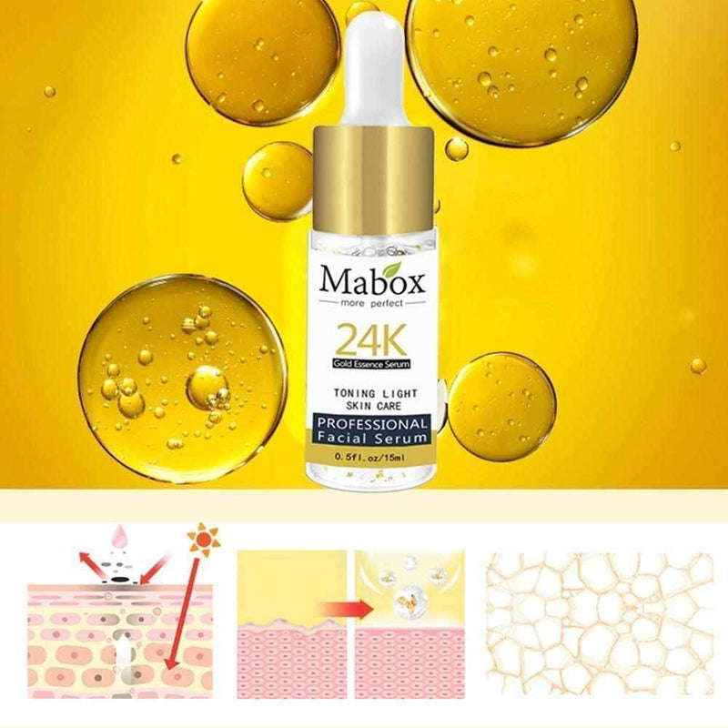 Kit Serum Mabox - Ácido Hialurônico + Vitamina C Retinol + Peptídeos de Ouro